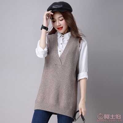 【春季款修身款無袖針織毛衣純色街頭V領(lǐng)馬甲背心女外穿上衣批發(fā)10-331】嘉興市秀洲區(qū)洪合韓媚服裝經(jīng)營(yíng)部 - 產(chǎn)品庫(kù)