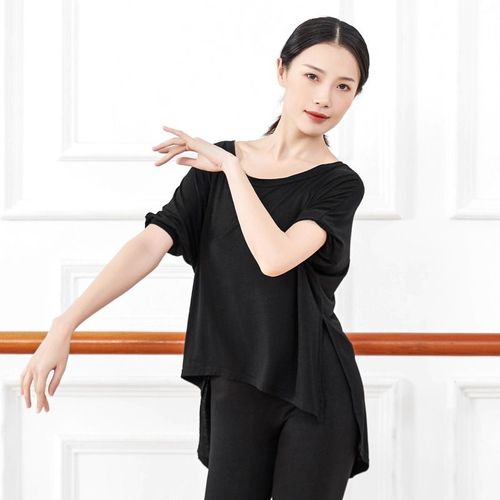 舞蹈練功服女成人莫代爾寬松上衣瑜伽服女現代舞廣場舞服裝批發